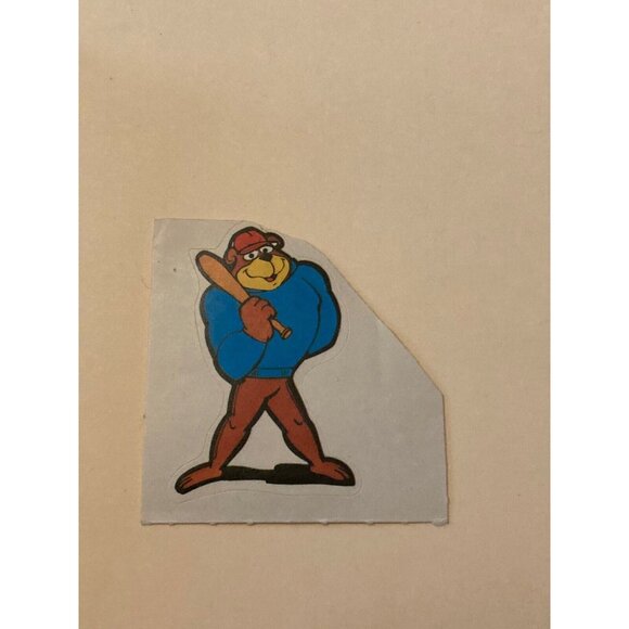 1980's Post Cereal Sugar Crisp Sugar Bear Golden Crisp Sticker Baseball - Picture 1 of 2